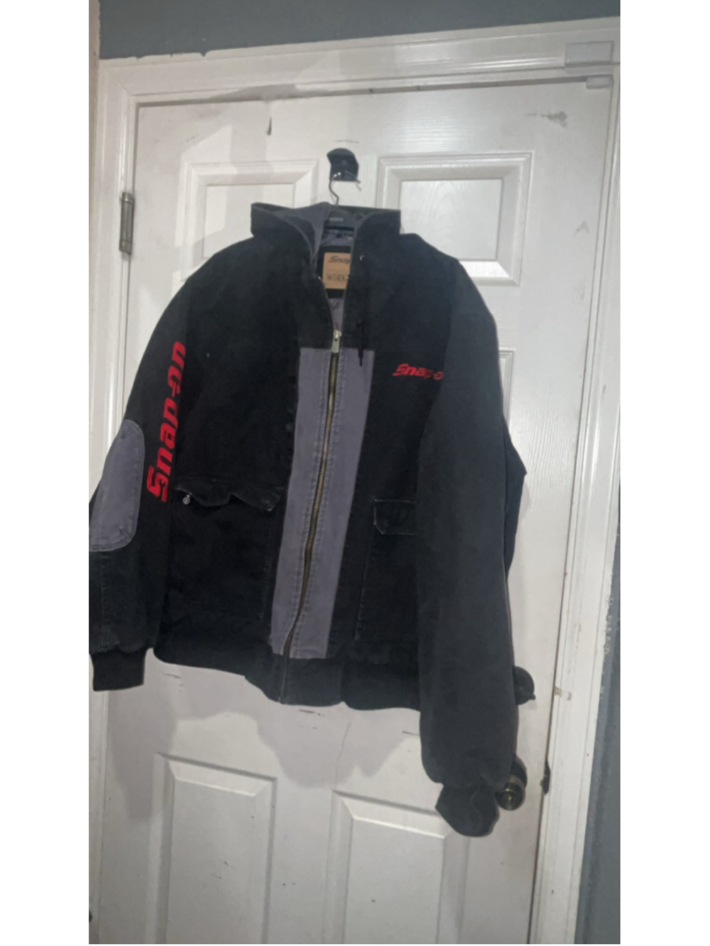 Men's Snap-on Workwear Bomber Jacket 2xl Black Grey